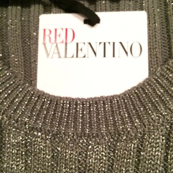 ❌SOLD❌NWT RED VALENTINO Metallic Cuff Sweater - Picture 4 of 8